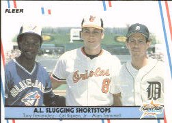 1988 Fleer Baseball Cards      635     Cal Ripken/Alan Trammell/Tony Fernandez